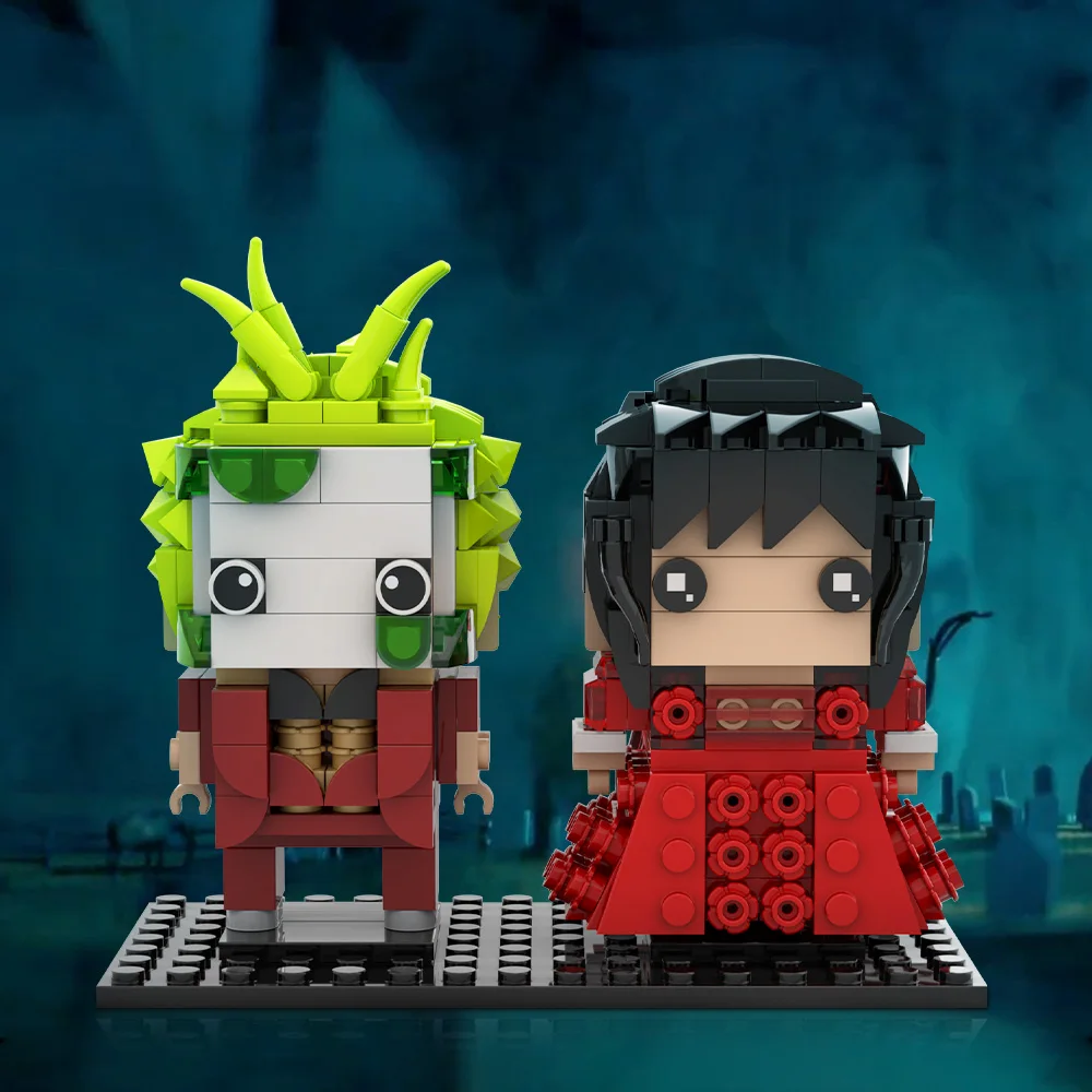 

Moc Beetlejuice & Lydia Deetz Building Blocks - Ghostly Duo Model Kit Gothic Horror Movie Character Bricks Set Kids Adult Toys