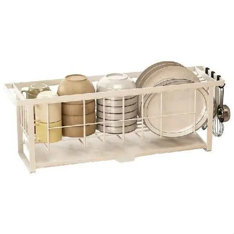 Escorredor de Louça para Cozinha, Suporte de Armazenamento Doméstico para Bancada, Acessórios de Alça para Sacolas (Sem Marca...