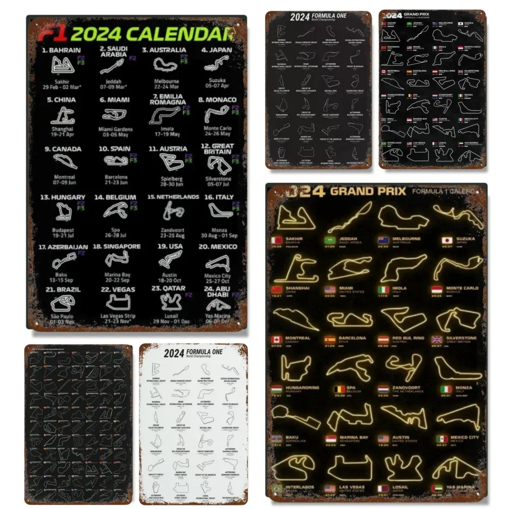 Ретро и ностальгические металлические вывески для декора бара, таблички Гран-при Формулы-1, печать национально, уникальный ди...