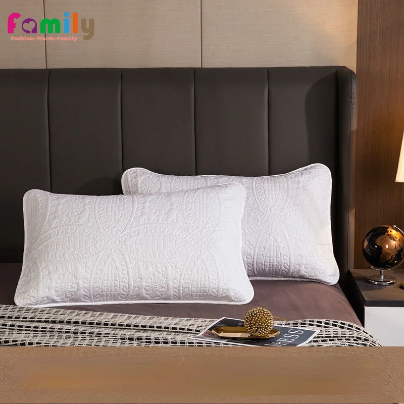 Waterproof Pillowcase Cotton Oil Antibacterial Anti-mite Pillow Protective Case Home Decoration Latex Pillows Cover White