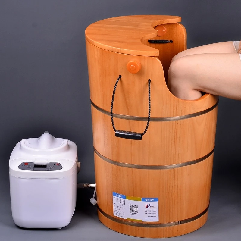 Fumigation bucket Household oak steam sweat bucket Height foot bath Foot soaking bucket Solid wood foot basin Wholesale