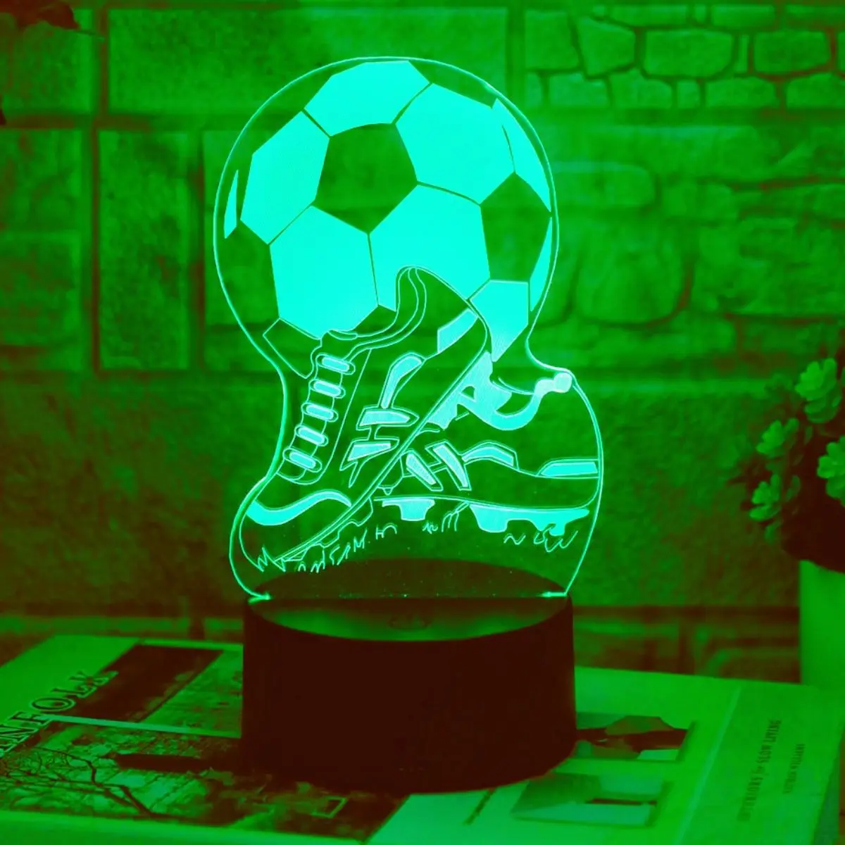 1PC Creative 3D Night Light Football Shoes Football Equipment Styling Touch Colorful Light Gift for Football Fans