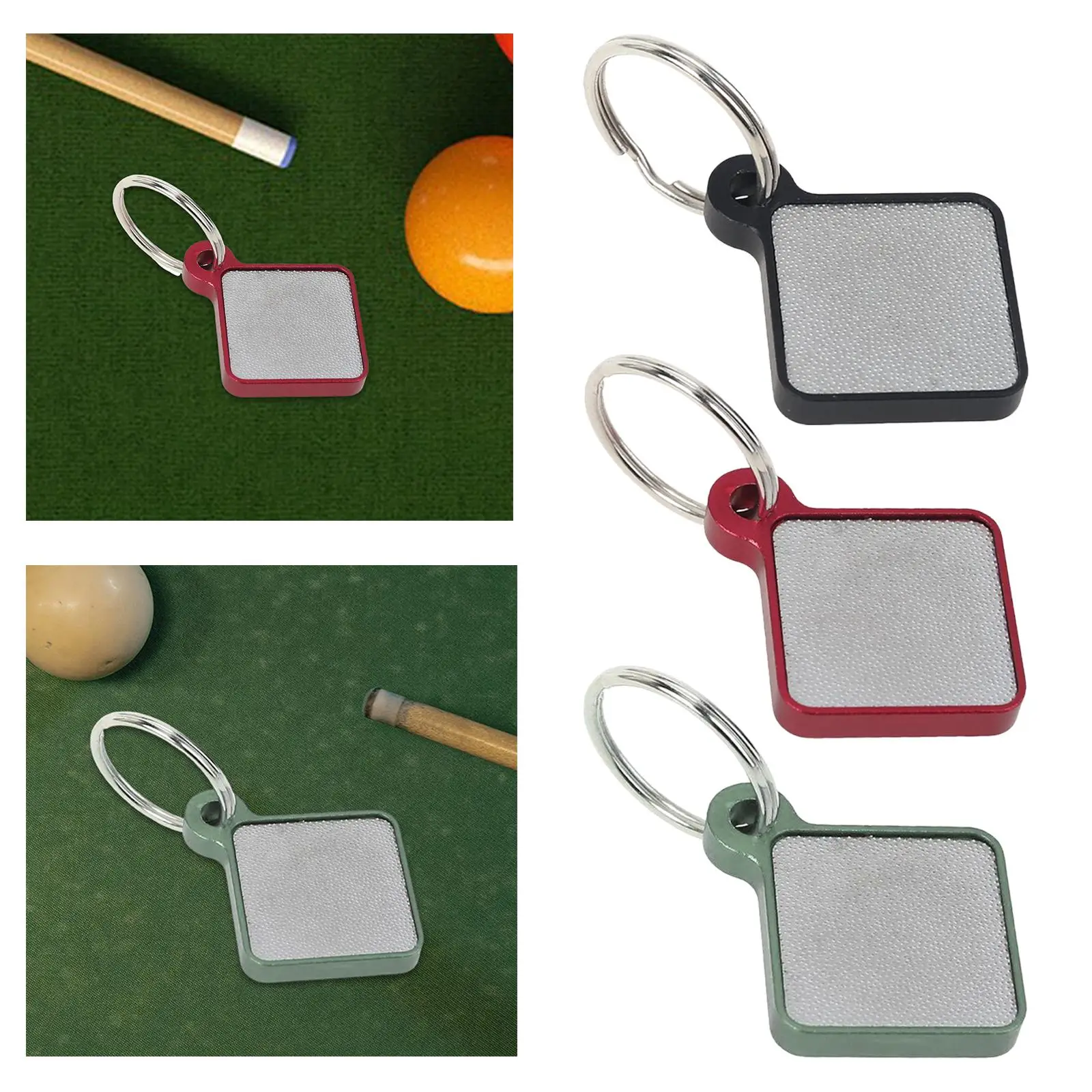 Billiard Pool Cue Tip Shaping Tool Aluminum Burnisher Scuffer File for Snooker Stick Leather Tip Repair Kit Portable