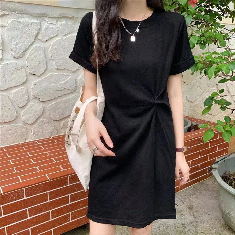 Letnia, codzienna sukienka T-s – Korean Style A Line Shirt Dress recenzja i cena