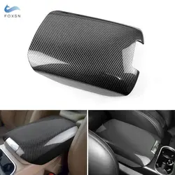 For Porsche Cayenne 2011 2012 2013 2014 2015 2016 2017 Center Control Armrest Box Cover ABS Carbon Style Interior Accessories