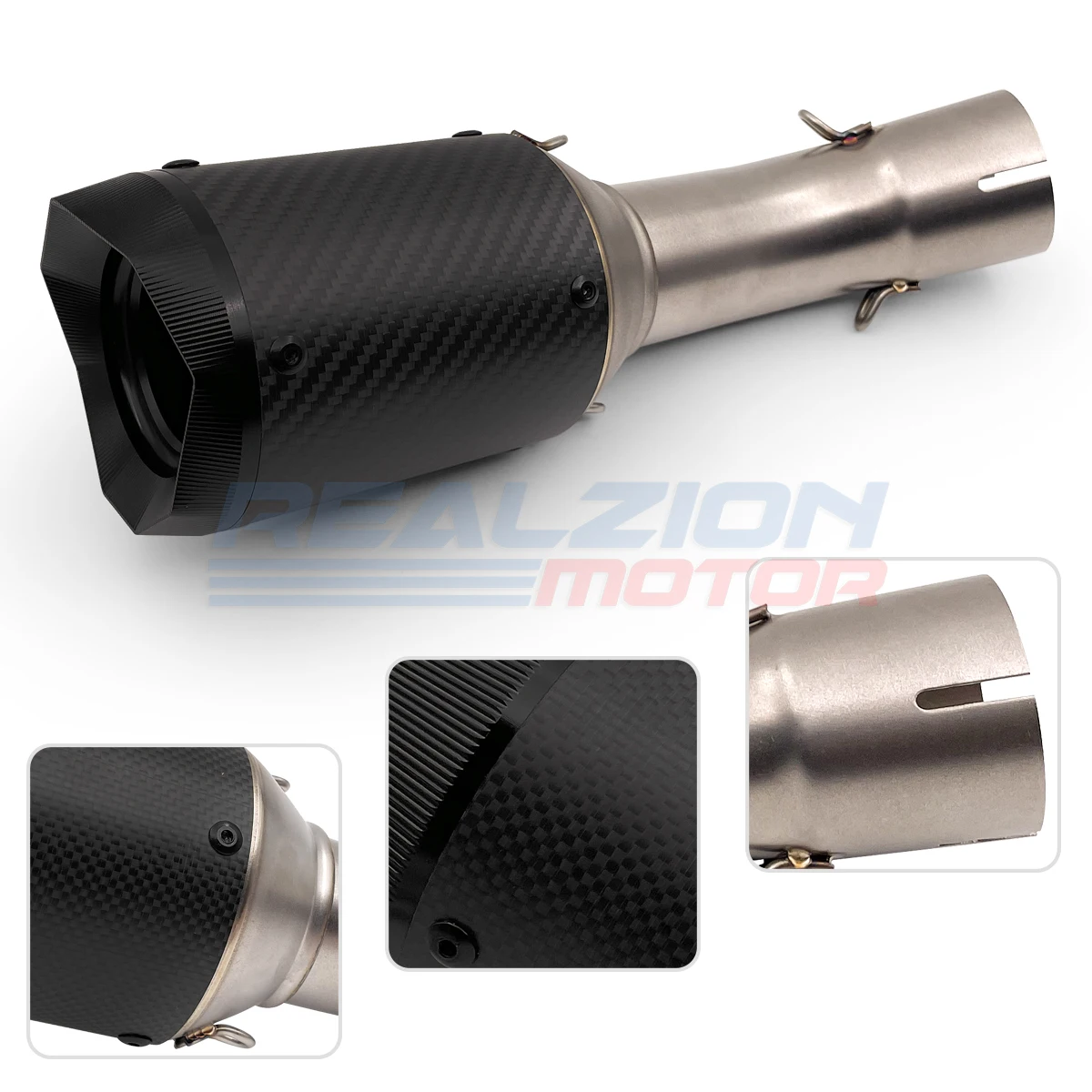 BDJ ZX4R 2023 Exhaust Pipe Motorcycle Exhaust Slip-On Pipe Middle Link Pipe Set For KAWASAKI Ninja ZX-4R ZX-4RR ZX4RR