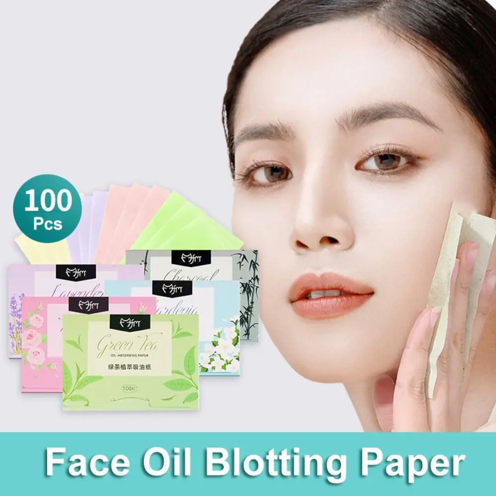 100Pcs Oil Removal Face Oil Blotting Paper Anti-grease Oil Control Oil Control Film Skin Care Refreshing Beauty Tools Women Men