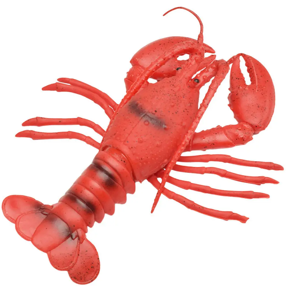Soft Plastic Marine Life Model Realistic Lobster Crab Toy Educational Science Decor Kids Sensory Playtime Gift