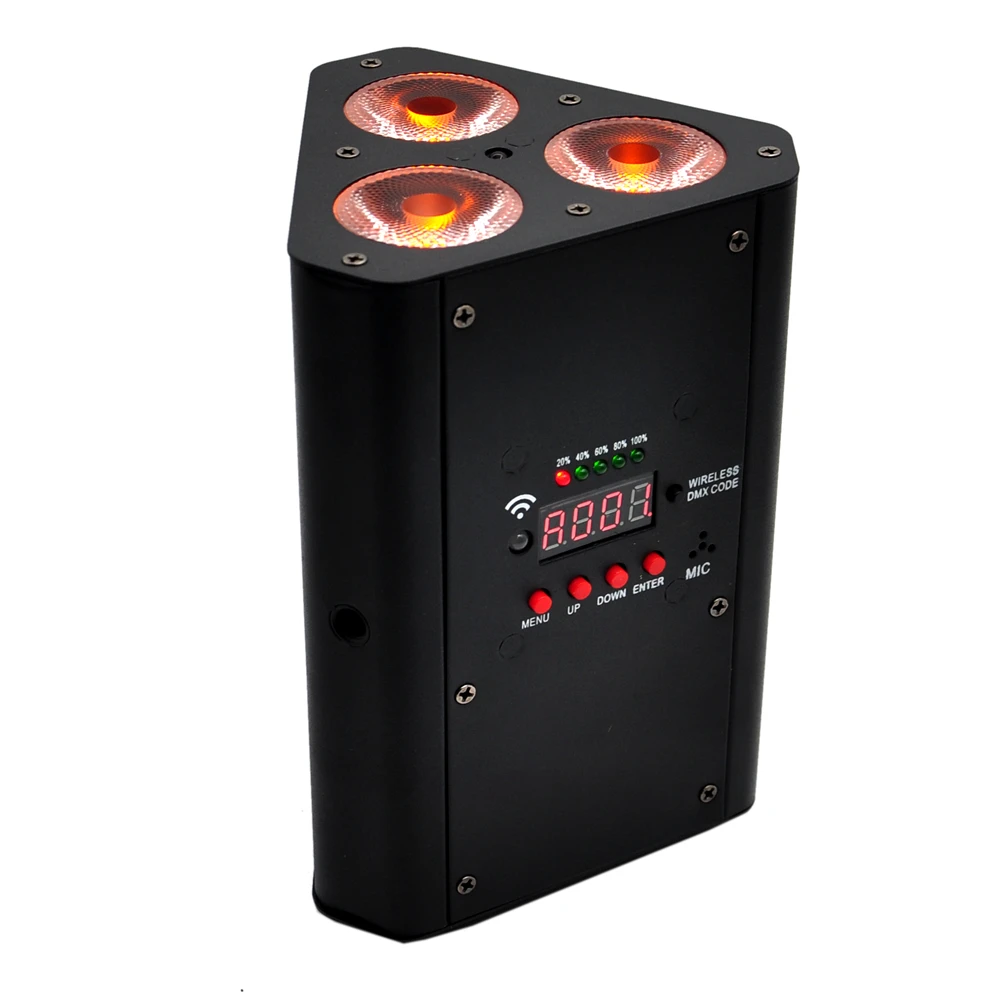 TIPTOP-Lumière LED Par à Batterie LeicAngle, Mini Taille, Infrarouge, Télécommande DMXorgControl, Truss Par, Power IN OUT, 3x12W, RGBW, 4 en 1