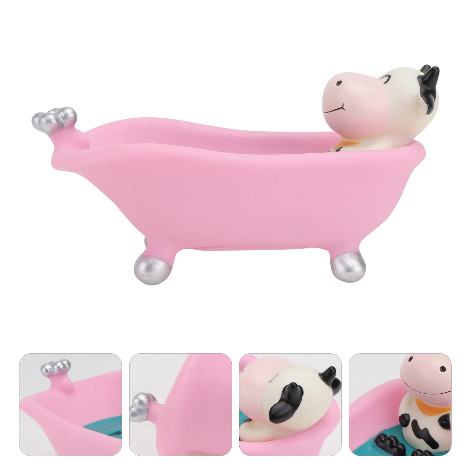

1Pcs Lovely Cartoon Bathtub Shape Soap Case High Quality Material Sturdy Drainage Dish Home Bathroom Use Soap Box