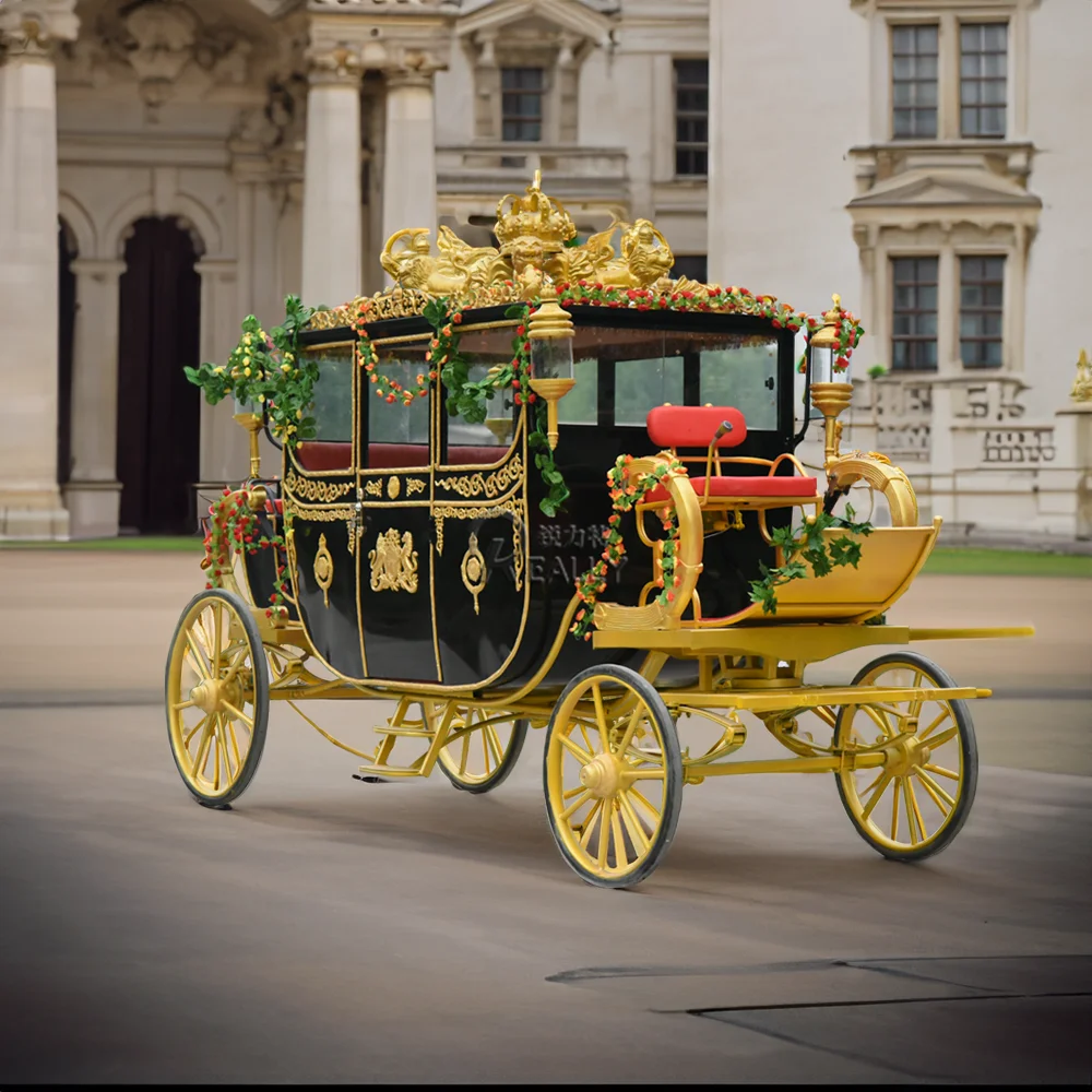 Factory Customized Luxury Electric Royal Carriage For VIP Reception European Style Carriage Sightseeing Electric Carriage