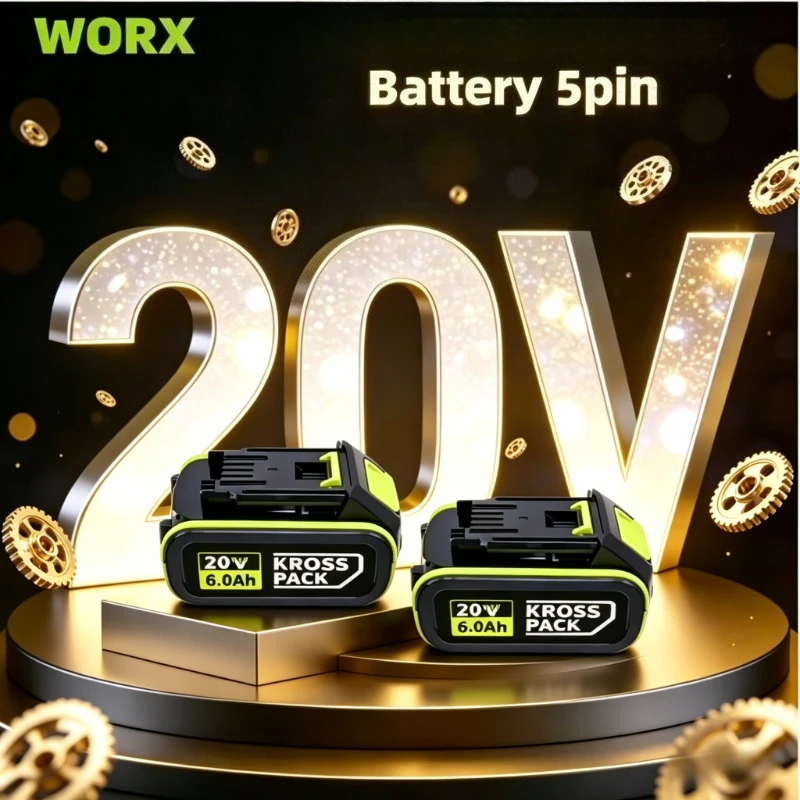 

WORX 20V KROSSPACK 5Pin lithium battery with long battery life and large capacity, compatible with all series of power tools.