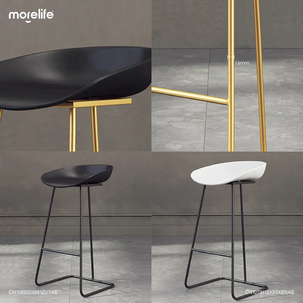 Creative Modern Cashier High Feet Stool New Nordic Iron Art Bar Chairs Counter Stools Minimalist Hotel Cafe Bar Stool Furniture