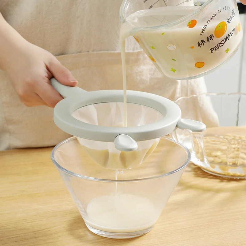 100/200/400 Mesh Kitchen Soy Milk Yogurt Filter Ultra-Fine Flour Sieve Residue Separator Juice Coffee Strainers Small Colanders