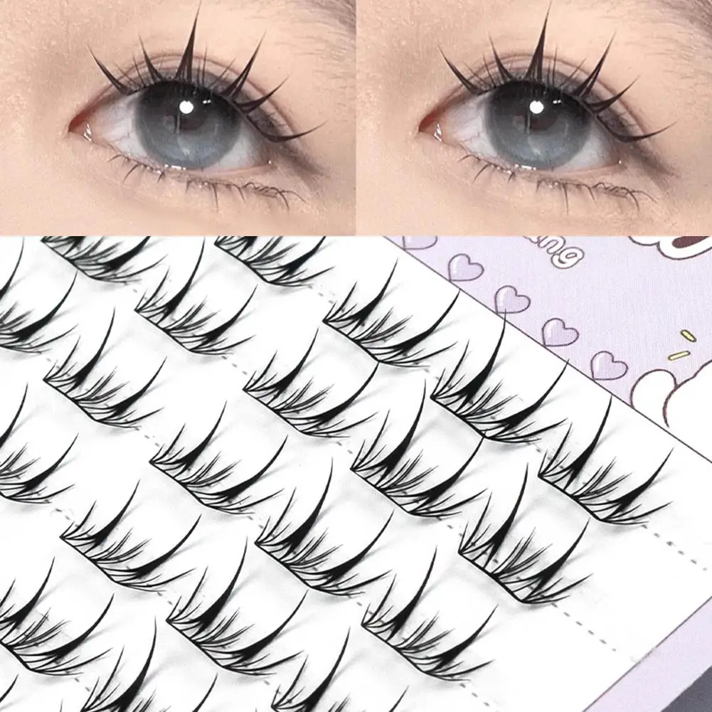 High-end Mink False Eyelash Natural Fishtail Lash 3D Russian Individual Tool Eyelash Extension Cluster Makeup Wholesale N4X5