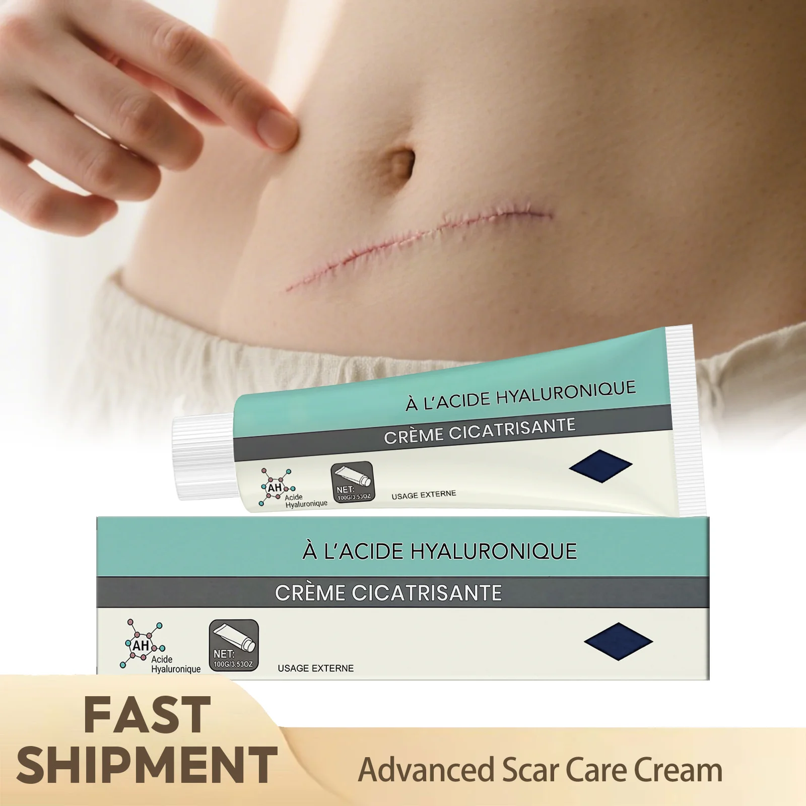 Advanced Scar Care Cream Fade Old New Scars Reduce Scar Visibility Improve Skin Elasticity For Surgical Cuts Wound Skin Care