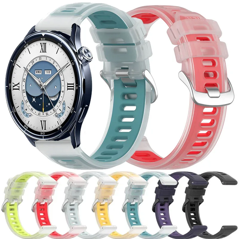 22mm Sport-Silikonarmband für Xiaomi Watch 5 S5 Armband Bunter Jelly-Band für Xiaomi Watch 2Pro/Mi Color 2/S4 S3 S2 S1 Active
