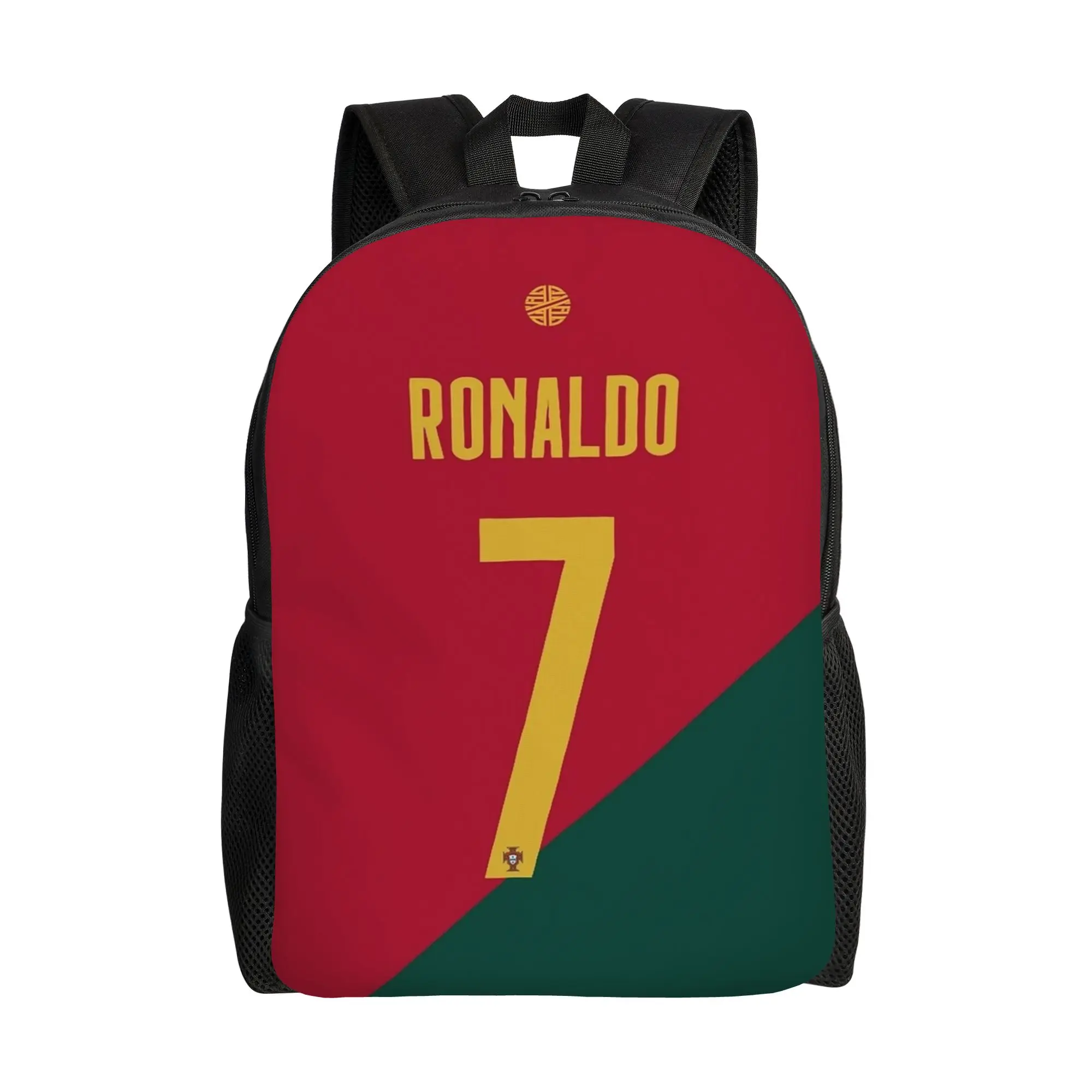 

Number 7 Soccer Portugal Footballer Portuguese Flag Backpack for Men Women Fashion Student Work Daypack Laptop Shoulder Bag