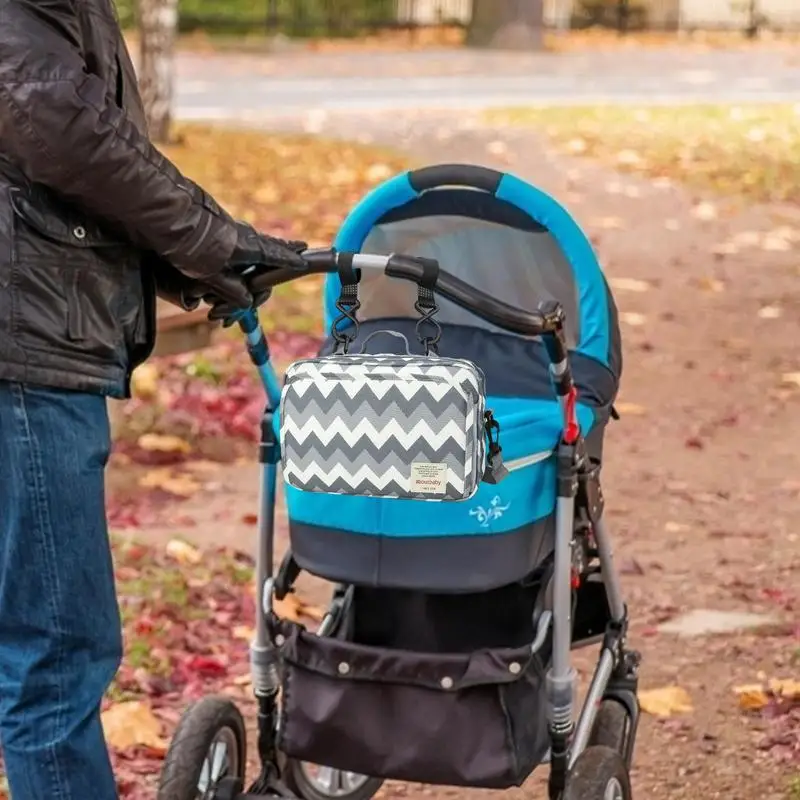 Organizador de carrinho de criança saco de armazenamento para mães inteligentes carrinho de bebê organizador multifuncional grande capacidade