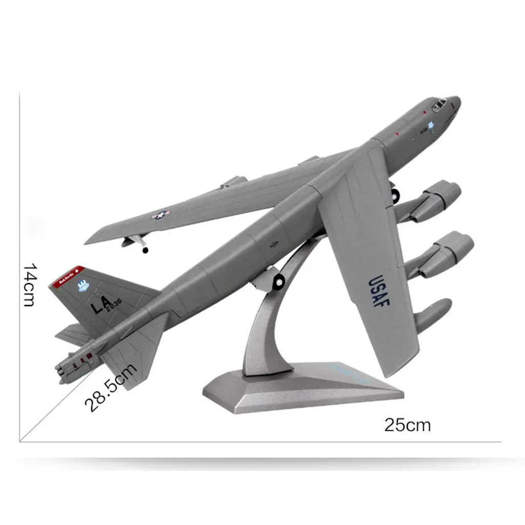 1/200 metalowy wojskowy amerykański model samolotu B-52 ze stojakiem kolekcjonerskim