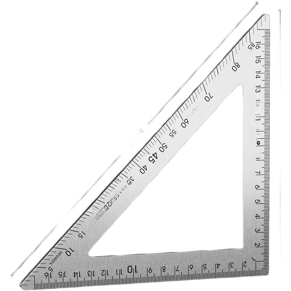 Set Square with 45 and 90 Degree Angles for Precise Measuring in Technical Drawing Carpentry and DIY Applications