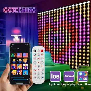 400-LED slimme gordijnverlichting Lichtslingers met app Afstandsbediening Muziek Sync Kerstgordijn String Outdoor Fairy Lights