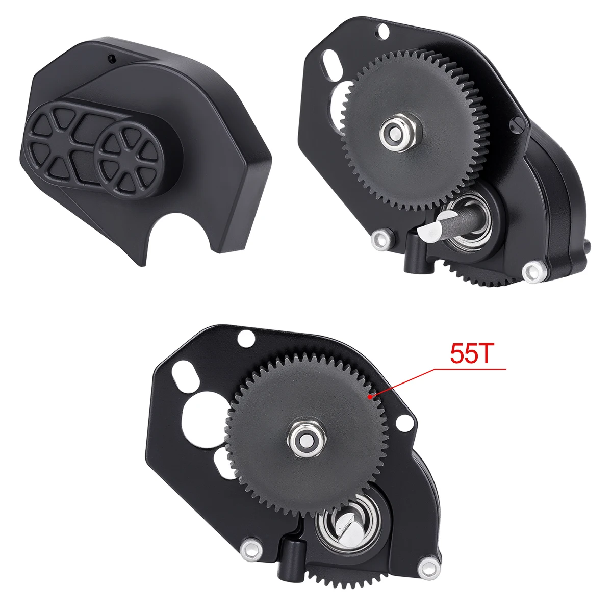 DashRC 0.5 Mod 55T Gearbox Transmission for 1/24 RC Crawler SCX24 Deadbolt Gladiator Bronco C10