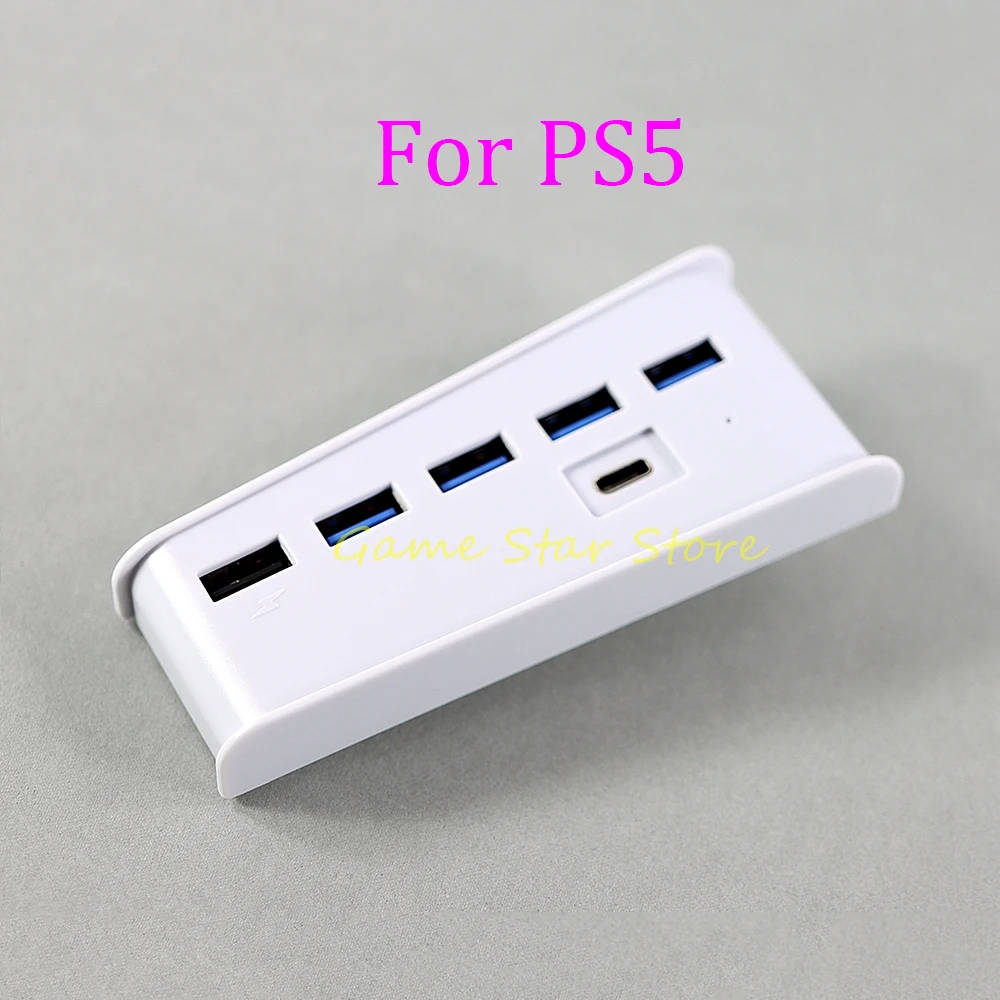 1pc For PlayStation 5 PS5 USB HUB USB3.0 Splitter Expander High Speed Hub Adapter with 5 USB A + 1 USB C Ports