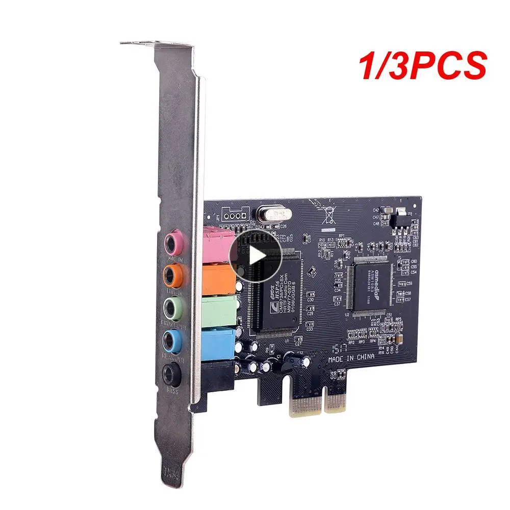 1/3PCS Playback 5.1-channel Pci-express Sound CardPci Express Xi-e Cmi8738 Chipset Lightweight High Quality Portable