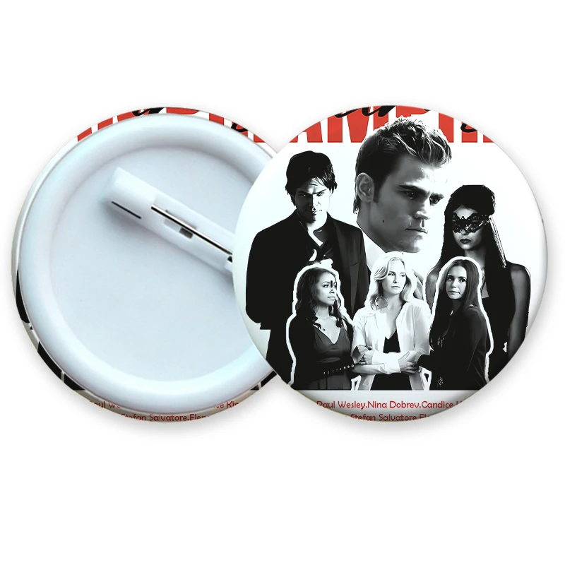 The Vampire Diaries Brooches Anime Badge Handmade Exquisite Enamel Pins for Backpack Clothes Accessories Birthday Party Gift