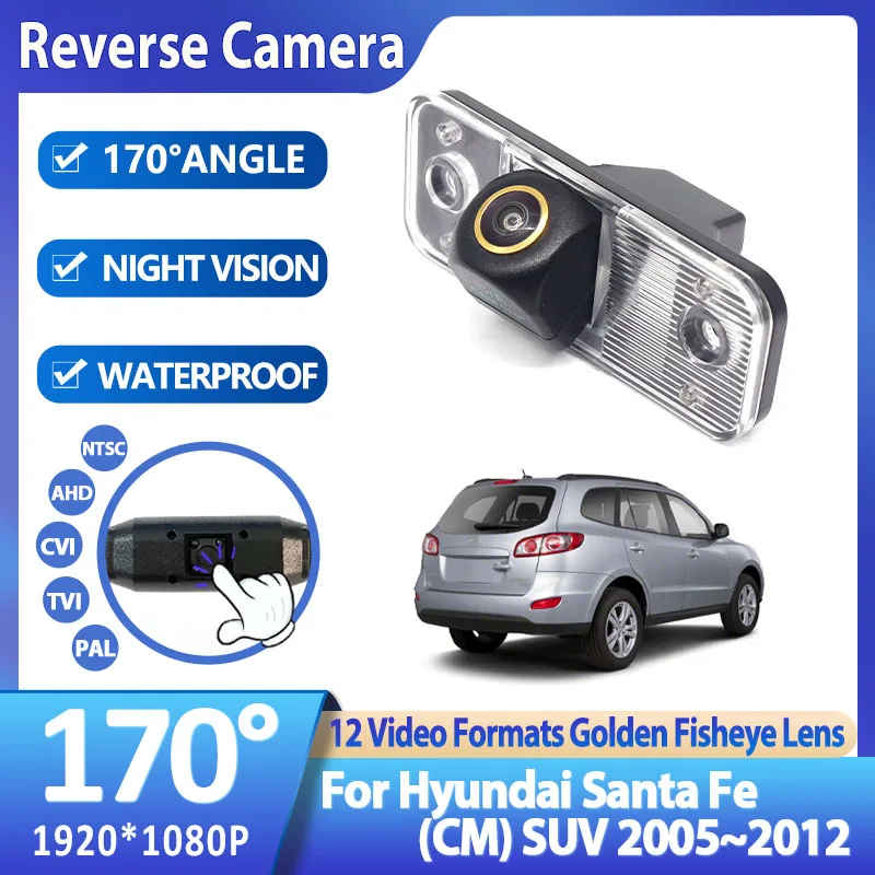

Vehicle AHD 1080P 170° Golden Lens Rear View Car Camera For Hyundai Santa Fe (CM) SUV 2005~2012 Night Vision Reverse Reversing