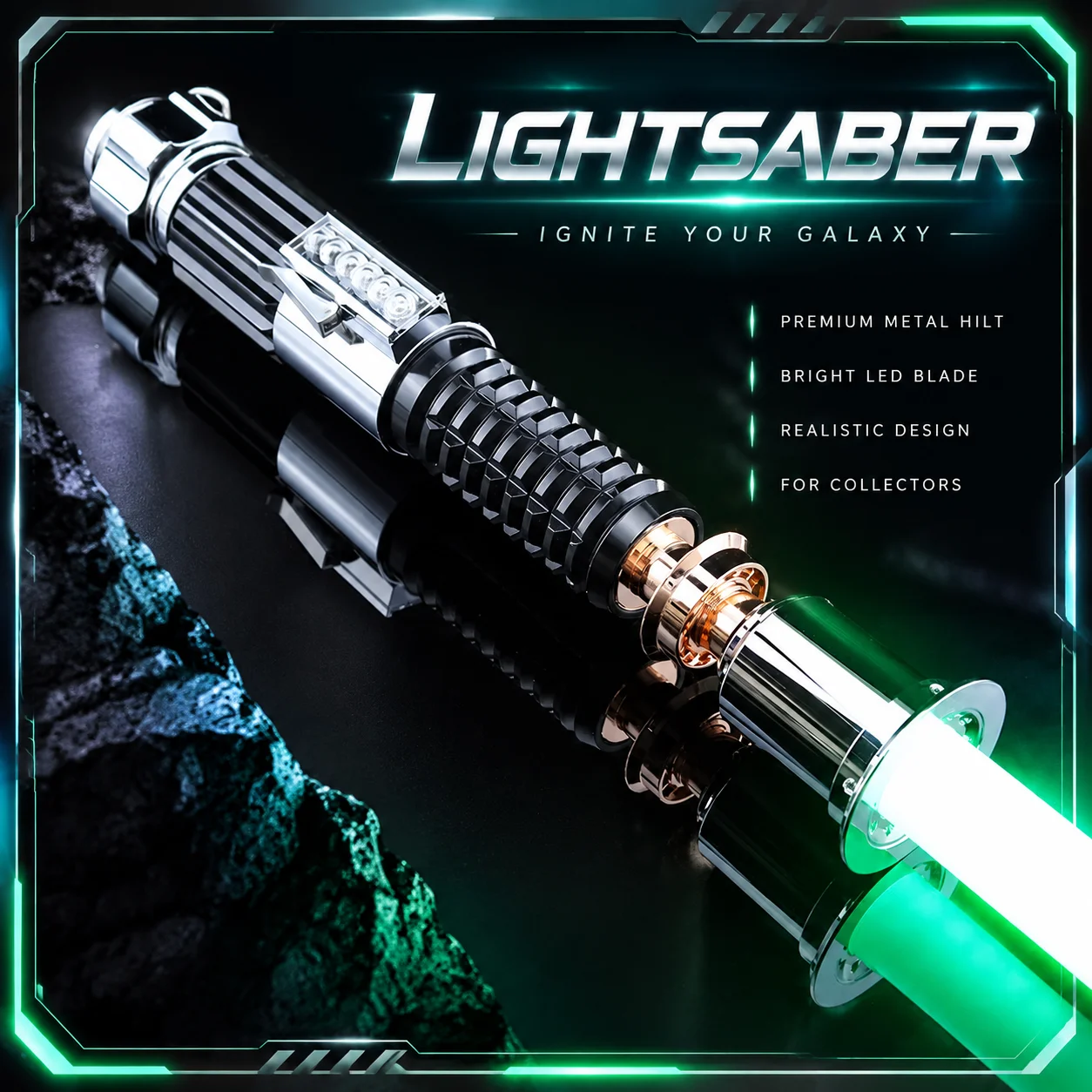 Metal Lightsaber Obi Wan Restored Sword App Motion Sensing Pixel Telescopic Laser Sword Pixel Color Changing Toy Cosplay Prop
