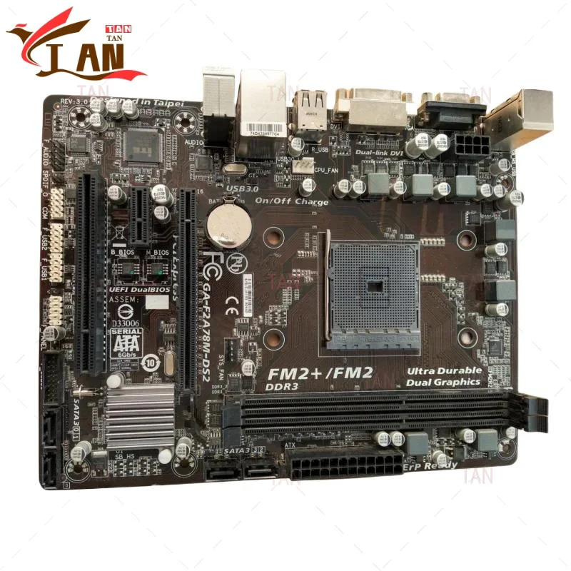 

Для GIGABYTE GA-F2A78M-DS2 материнская плата A78 64 ГБ разъем FM2/FM2 + DDR3 материнская плата Micro ATX 100% тестирование быстрая доставка TT