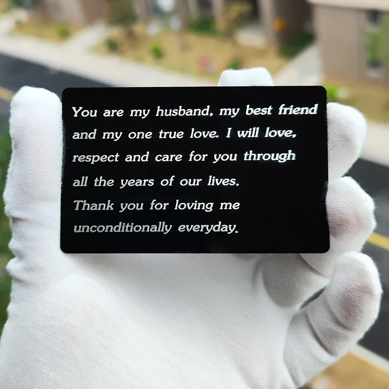 

You are my husband Metal Card Wallet Lining Clip Creative Customizable Engraving Valentine's Day Anniversary Gift