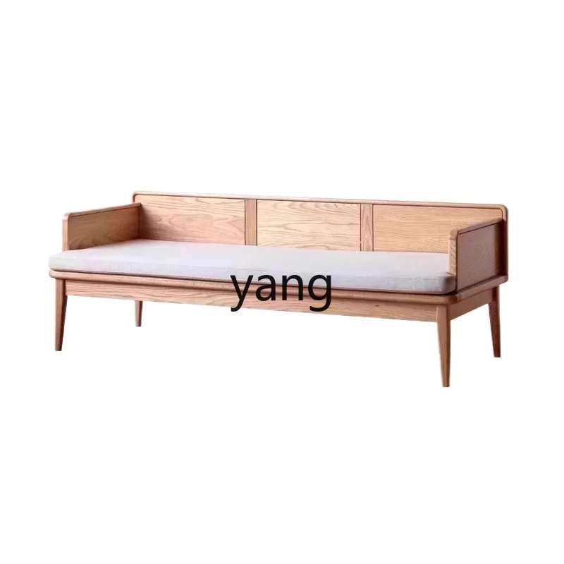 

LTT solid wood sofa new Chinese dual-purpose Arhat bed simple small apartment living room household oak sofa bed
