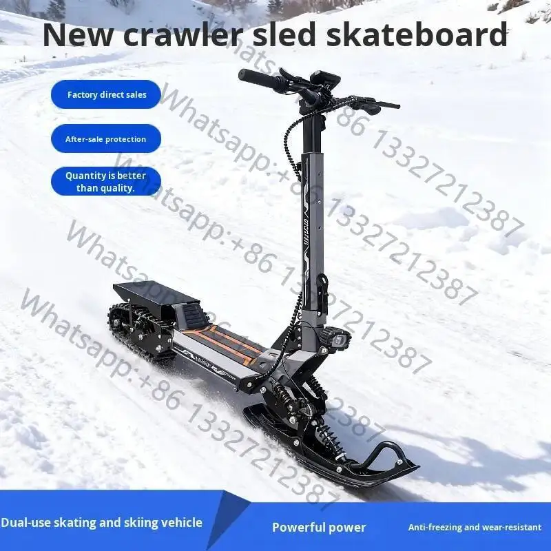

48 В 200 кг сверхмощный электрический снежный велосипед для взрослых/снежный скутер/зимняя ледяная поверхность с противоскользящим гусеничным сноубордом