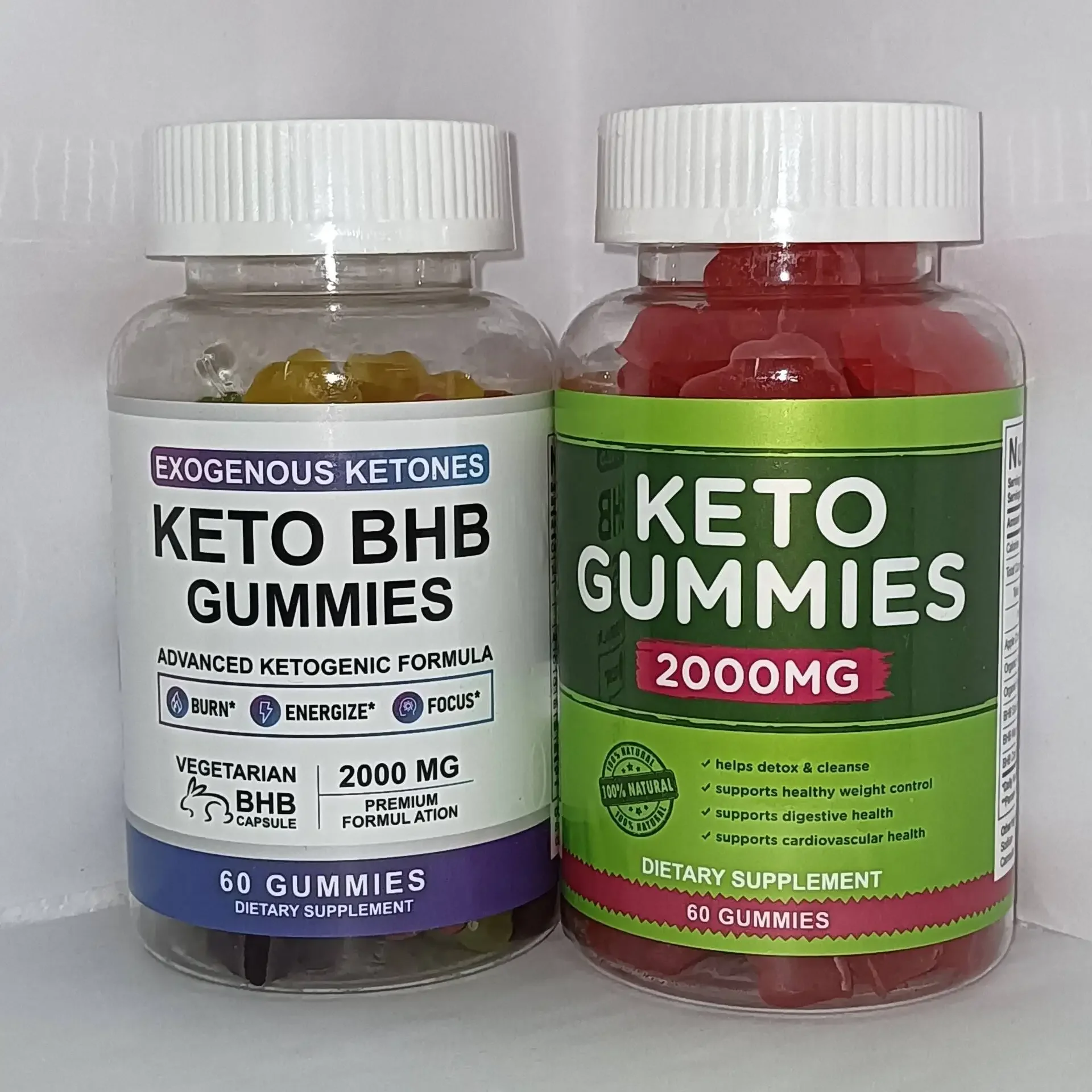 2 bottles of ketogenic apple cider vinegar gummies promote metabolism and support health