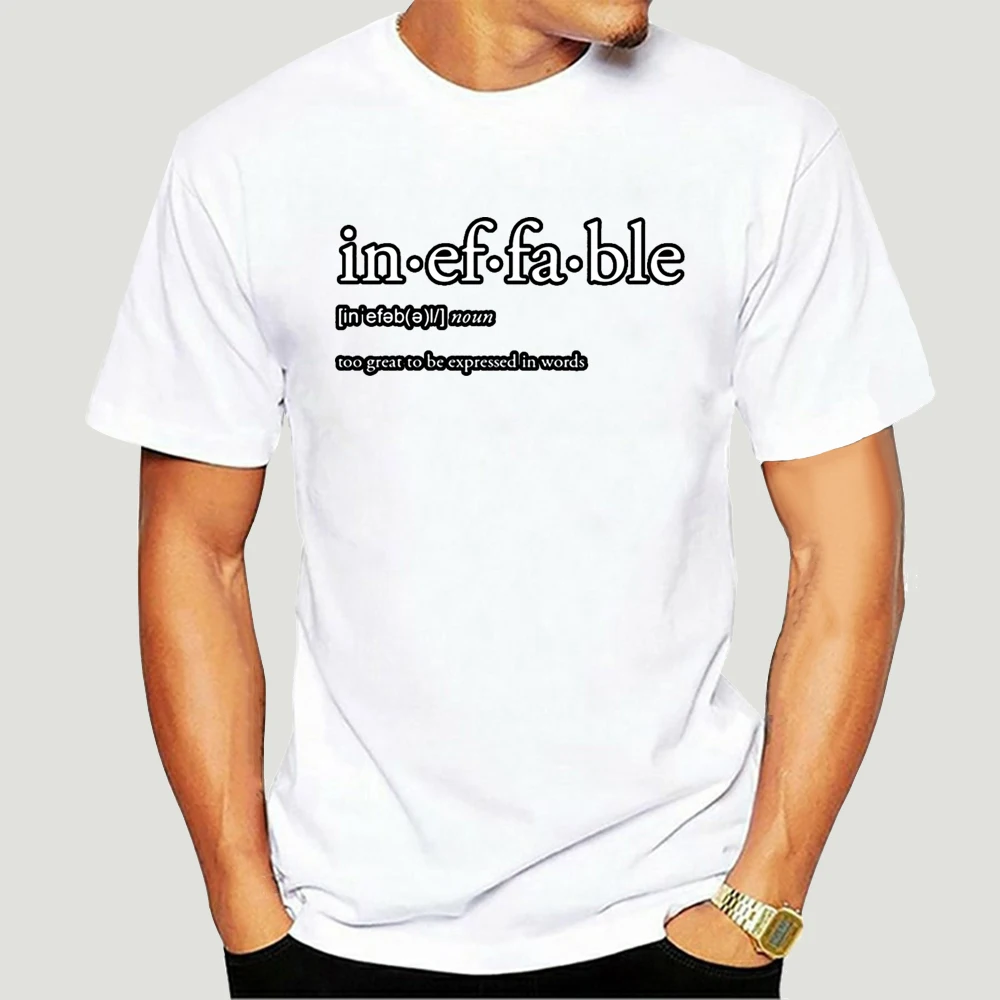 

FPACEIneffable Good Omens T Shirt Cotton Famous Original Humor Summer O Neck Normal Knitted Shirt 6422X