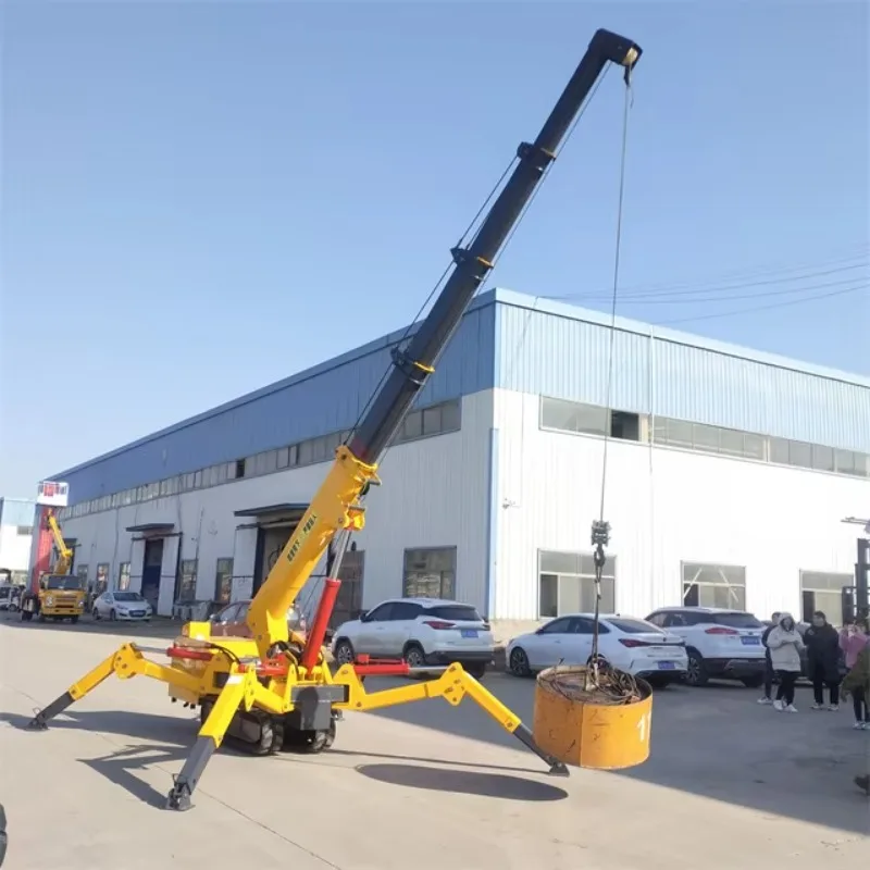 CE Certified 5 Ton Compact Track Crane Spider Hydraulic Mobile Hoist For Narrow Working Environments Construction Site