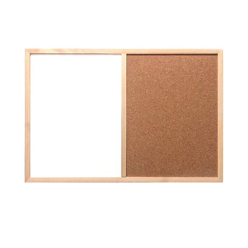 Tablero de corcho para mensajes, marco de madera, pizarra blanca, combinación de 30x40cm, marcador magnético para anuncios