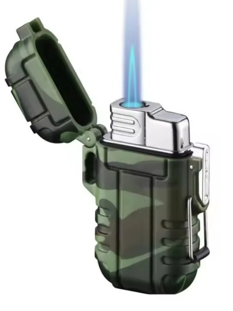 Briquet à Jet de Camping pour Sports de plein air, coupe-vent, étanche, gonflable, Butane, USB, Rechargeable au Plasma, accessoires pour fumer