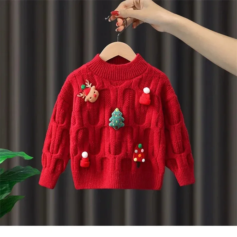 Jersey de Navidad infantil de punto suave para niños y niñas - imagen 2