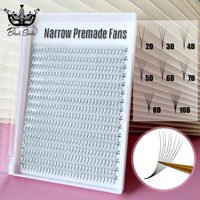 16Lines Mega Tray Handmade Eyelash Premade Narrow Volume Fan 5D 6D 10D Dark Pointy Base Promade Fans Eyelash Extensions Supplies