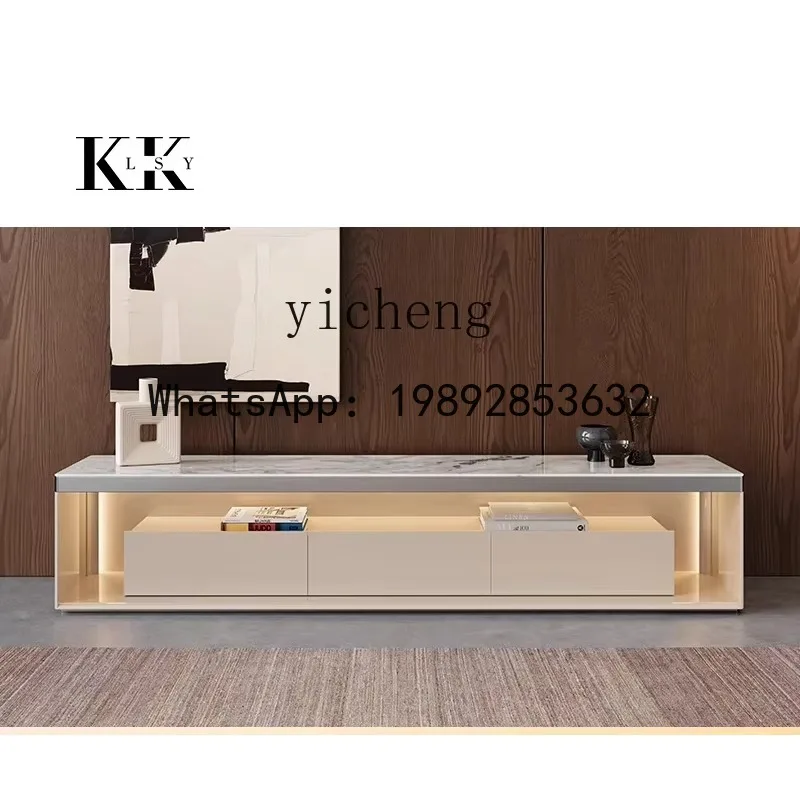 

X1 natural luxury stone TV cabinet coffee table light luxury simple high sense home accessories