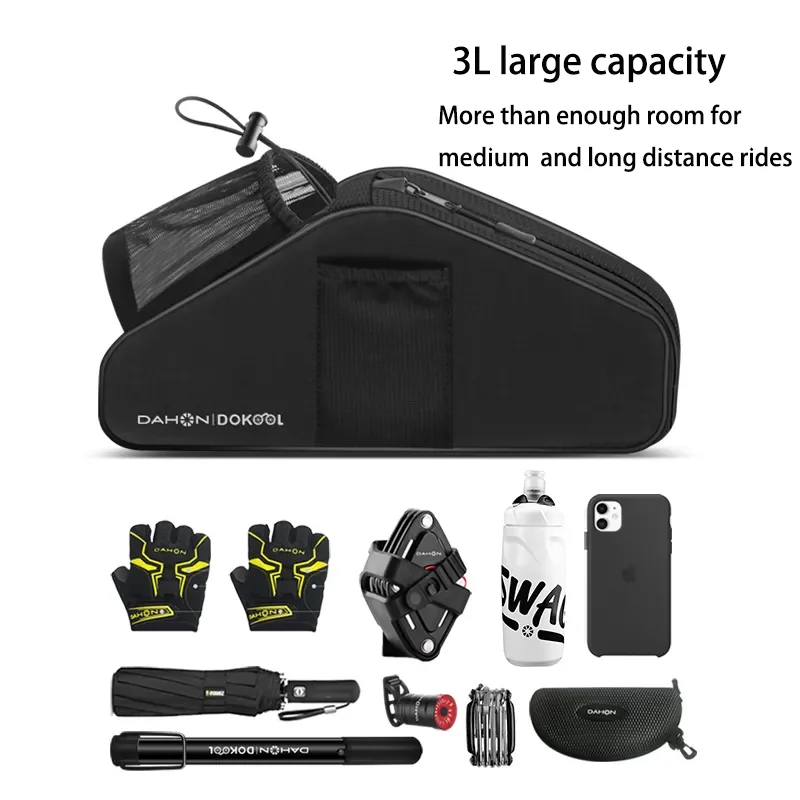 DAHON Bike Bag Crossbar Front Beam Top Tube Bags Head Bags Folding Bicycle Bag p8 Cycling Gear Accessories