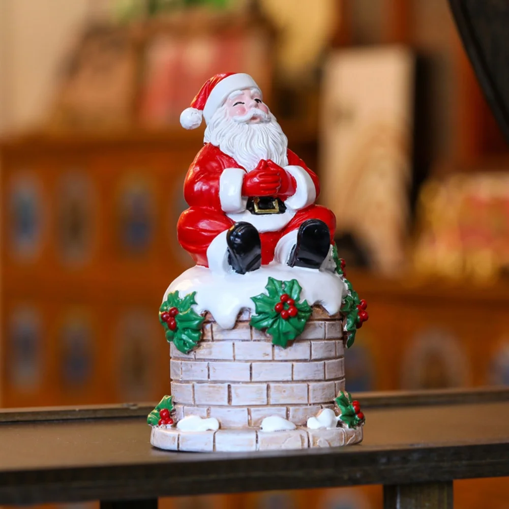 

Декорация из смолы для рождественской сцены, улучшающее праздничную атмосферу, домашний и уличный декор для праздничного сезона