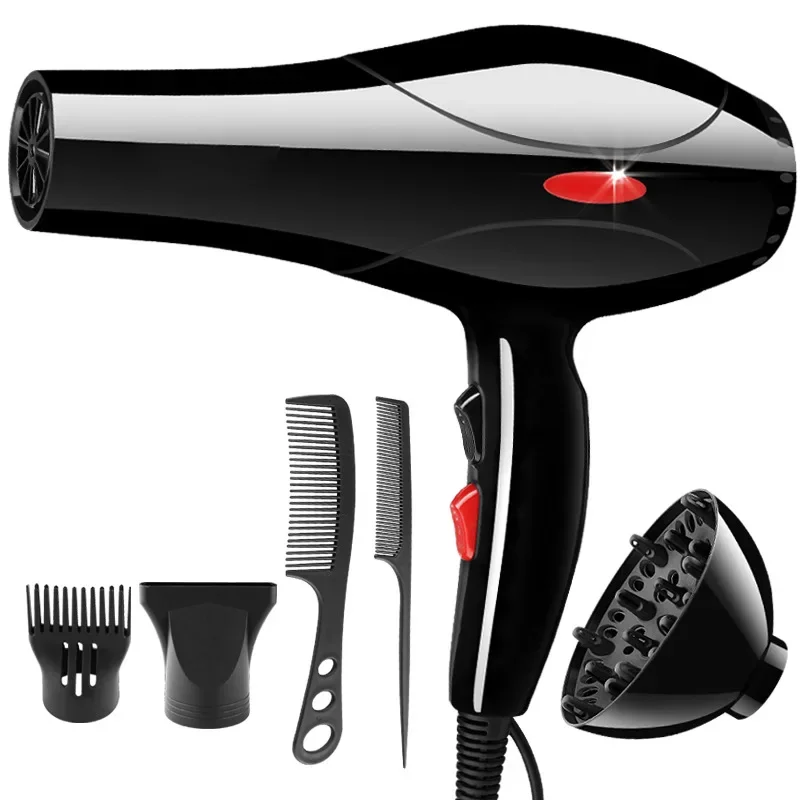 1600W Hair Dryer Professional Negative Ion Blower Home Use Hot Cold Blow Drying Salon Blower Diffuser Concentrator Nozzle