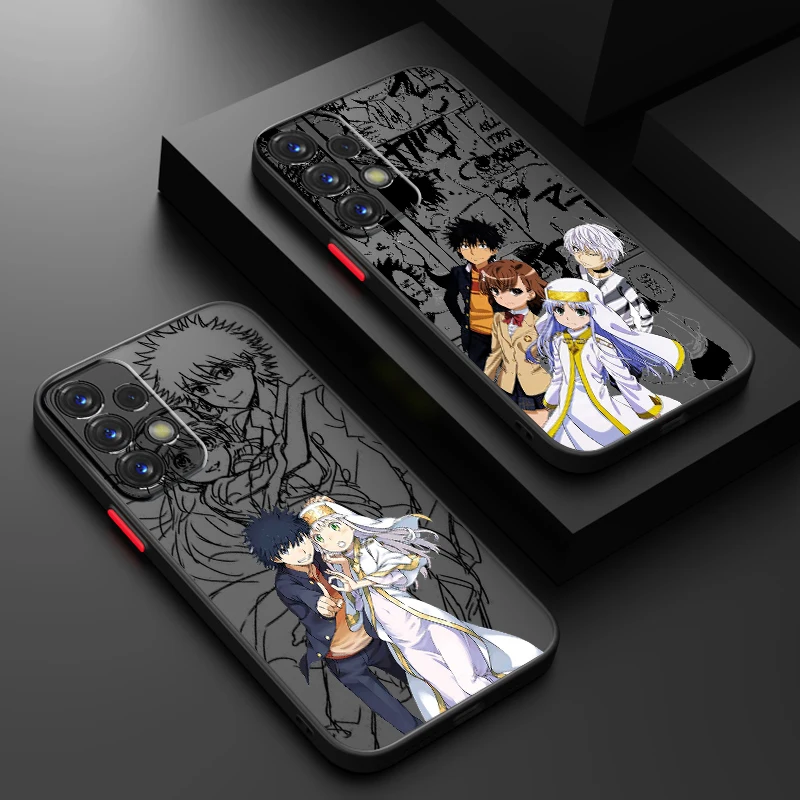 A Certain Magical Index Anime Frosted Translucent For Samsung A53 A52 A33 A32 A51 A71 A21S A13 A73 A50 A22 A12 5G Soft