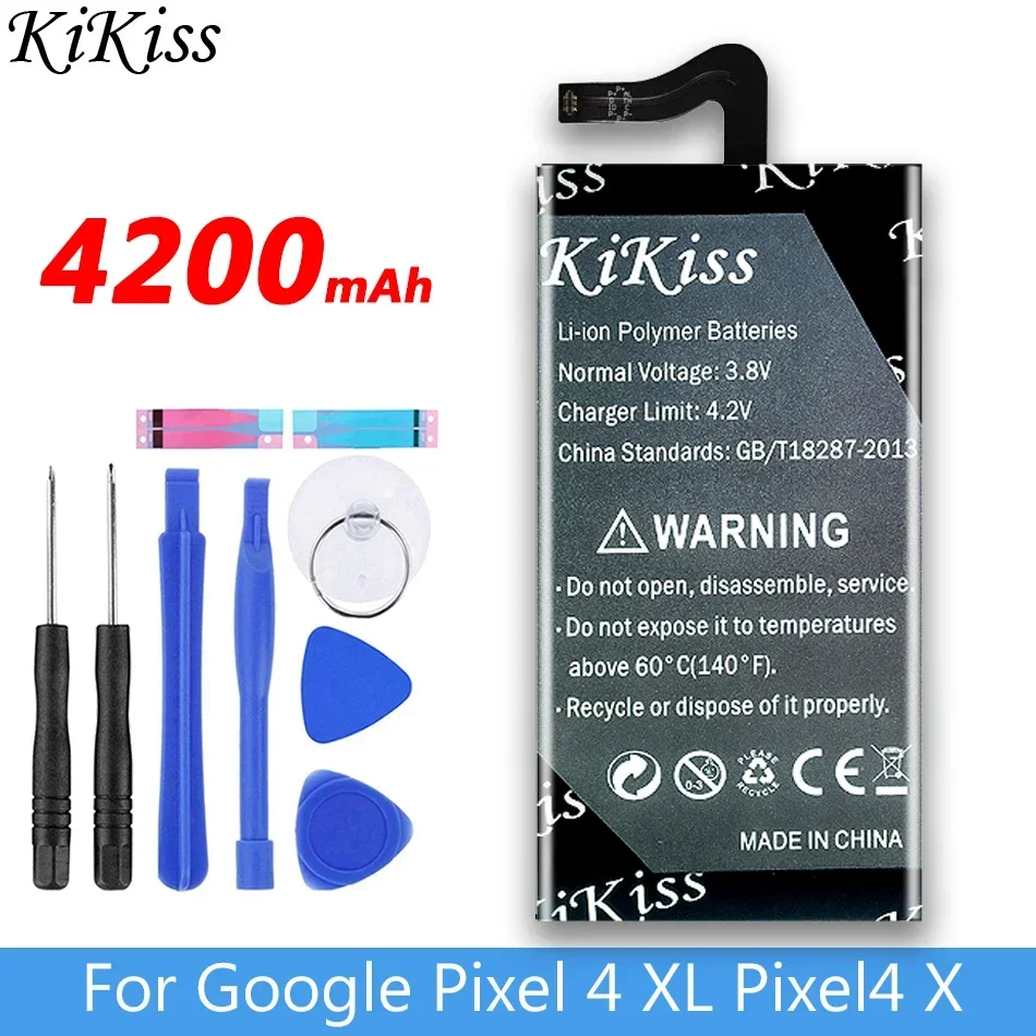 

Сменный аккумулятор KiKiss G020J-B для Google Pixel 4 XL Pixel 4 XL Pixel 4XL, аккумуляторная батарея 4200 мАч