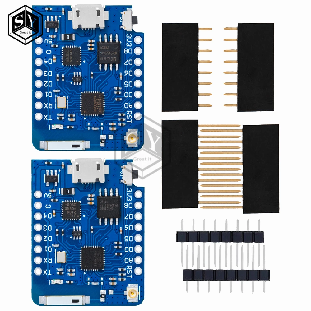 WEMOS D1 Mini Pro 4M 16M Bytes External Antenna Connector NodeMCU Based ESP8266 ESP-8266EX CP2104 WIFI Development Board Micro